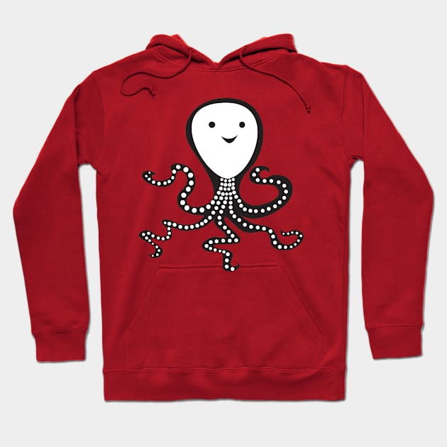 Gothic Skeletal Happy Octopus Hoodie by Michi Boo